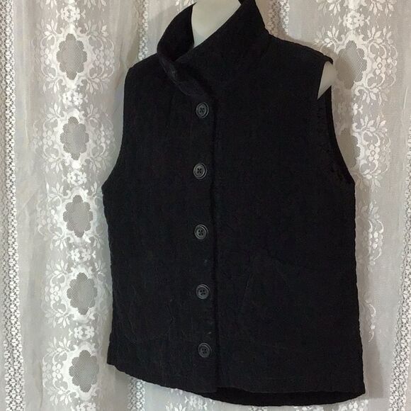 Habitat Jackets & Blazers - Habitat Clothes To Live In Women Jacket Vest Black Size SM 100% Cotton Courduroy